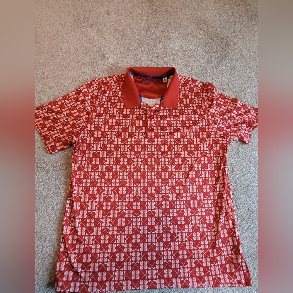 Robert Graham Red And White Size XL Polo